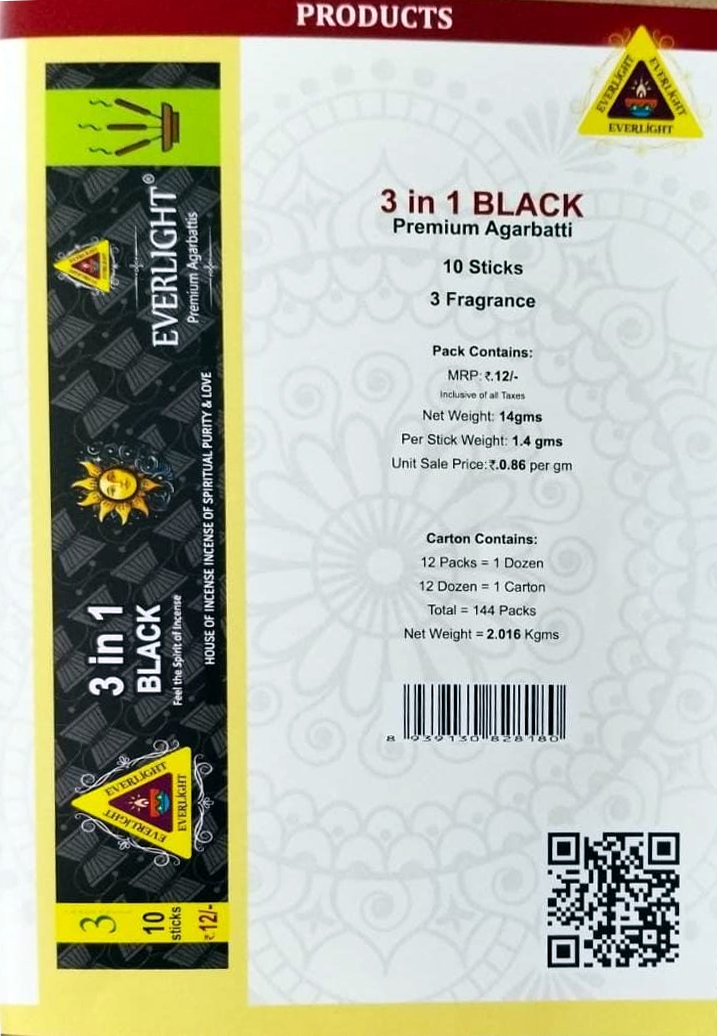 Black Charcoal Sticks